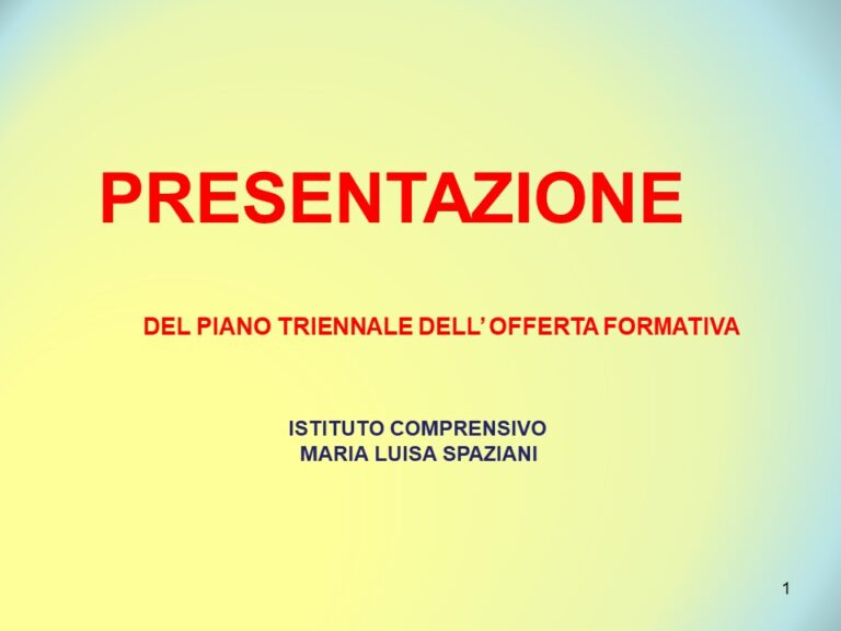 Presentazione Offerta Formativa 2024/2025 Scuola Primaria IC Spaziani